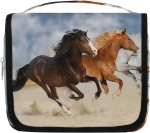 Hanging Travel Toiletry Bag Galloping Animal Horse Large Capacity Makeup Cosmetic Bag Portable Toiletry Kit Organizer