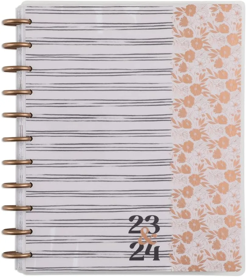 Happy Planner 2023 Daily Planner and Calendar, 18-Month Daily, Weekly, and Monthly July 2023–Dec. 2024 Planner, Vertical Layout with Lines, Homesteader Theme, Big Size, 8 1/2 Inches by 11 Inches