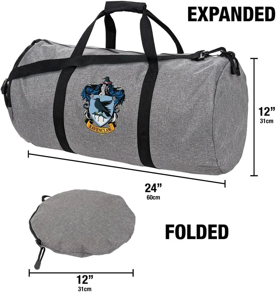 Harry Potter Ravenclaw Crest Lightweight Duffel Bag for Sports and Gym Packable for Travel