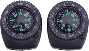 HBJWOV 2 PCS Detachable Compass Waterproof Portable Compass Camping Compass Survival Tools for Watch