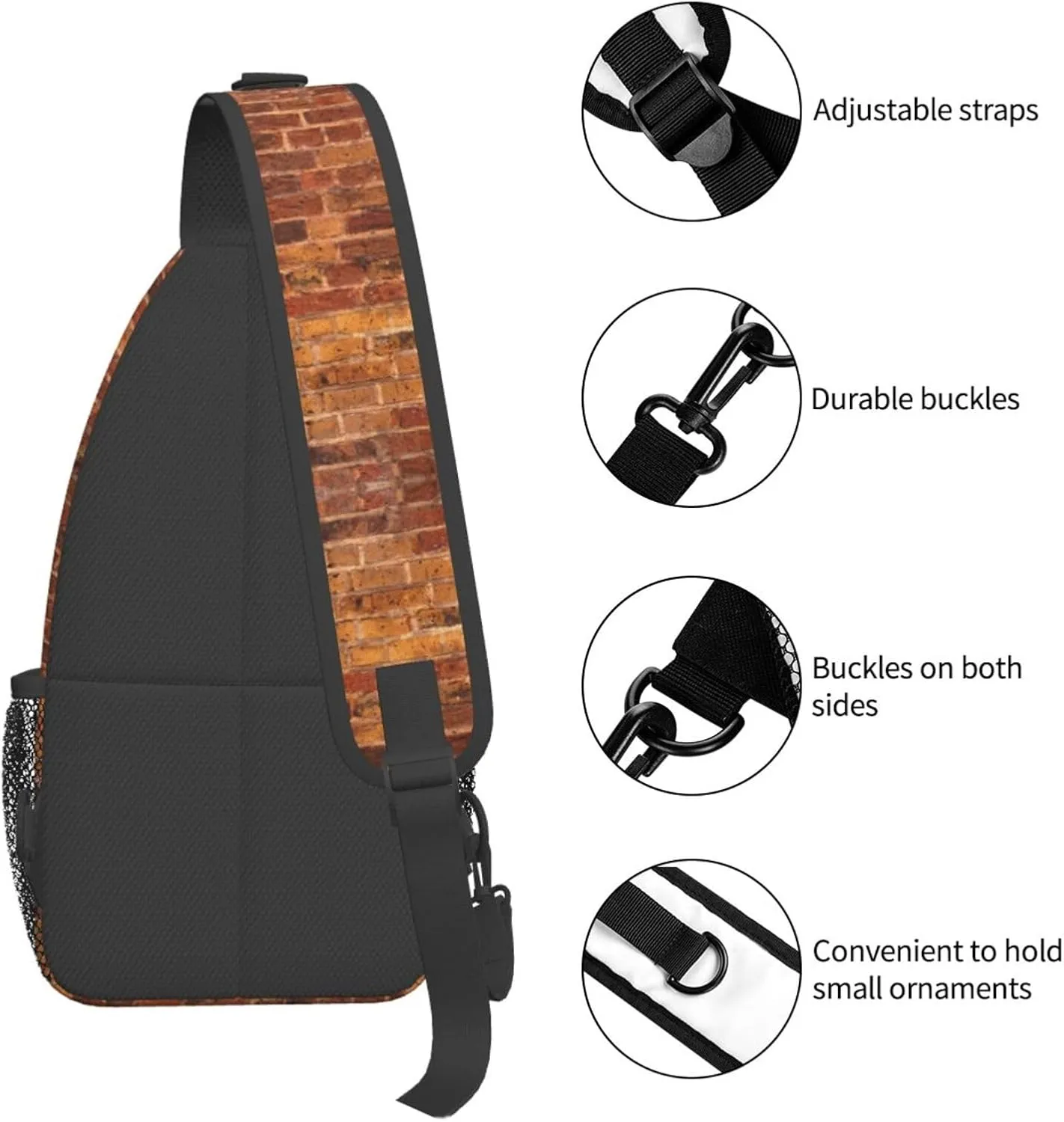Heaps Of Orange Monarch Butterflies Unisex Crossbody Backpack Travel Hiking Casual Chest Bags Lightweight Fashion