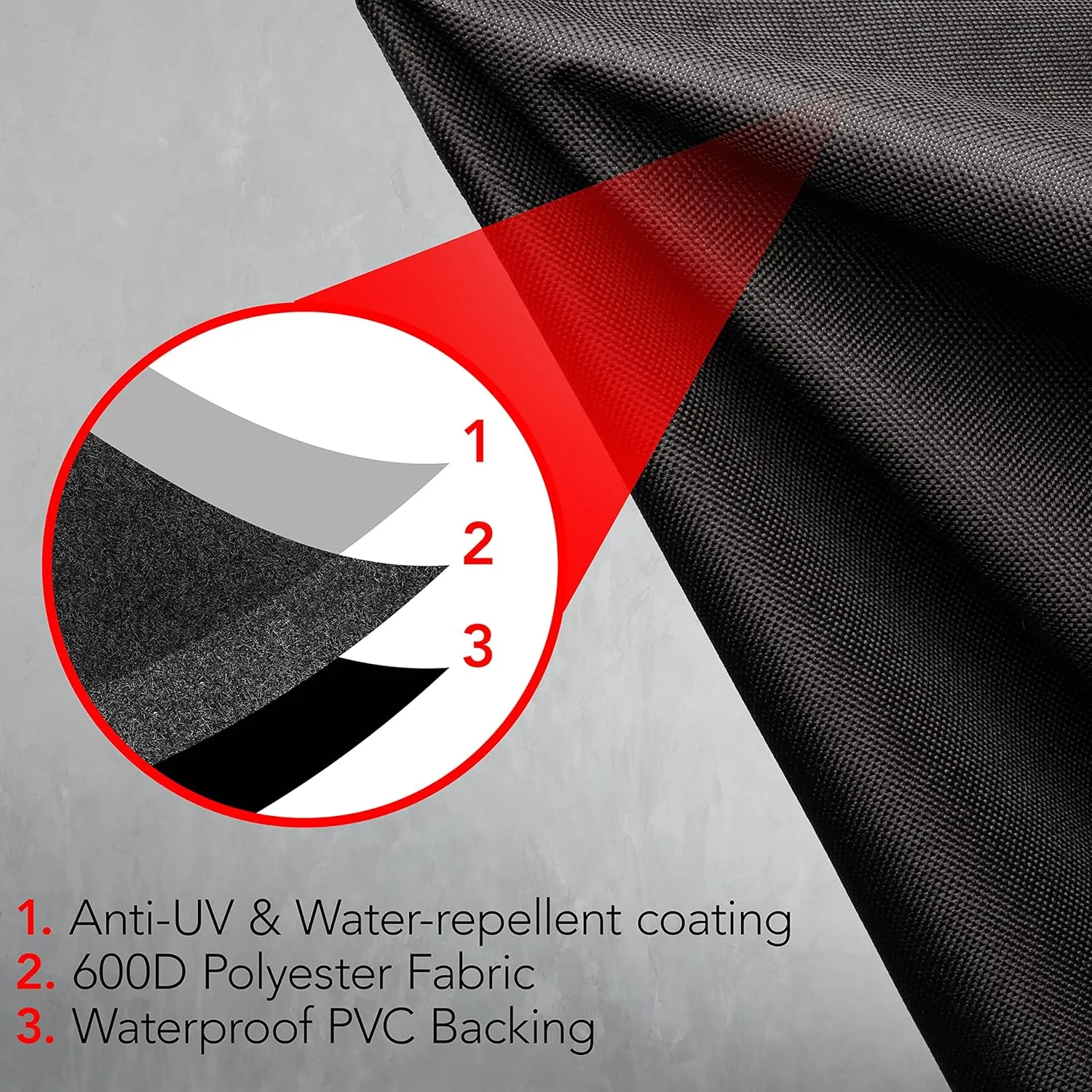 Heavy Duty BBQ Grill Cover for Outdoor Grill, 52 Inch – Waterproof, Weather Resistant, UV & Fade Resistant with Adjustable Straps – Gas Grill Cover for Weber, Genesis, Charbroil, etc. Black