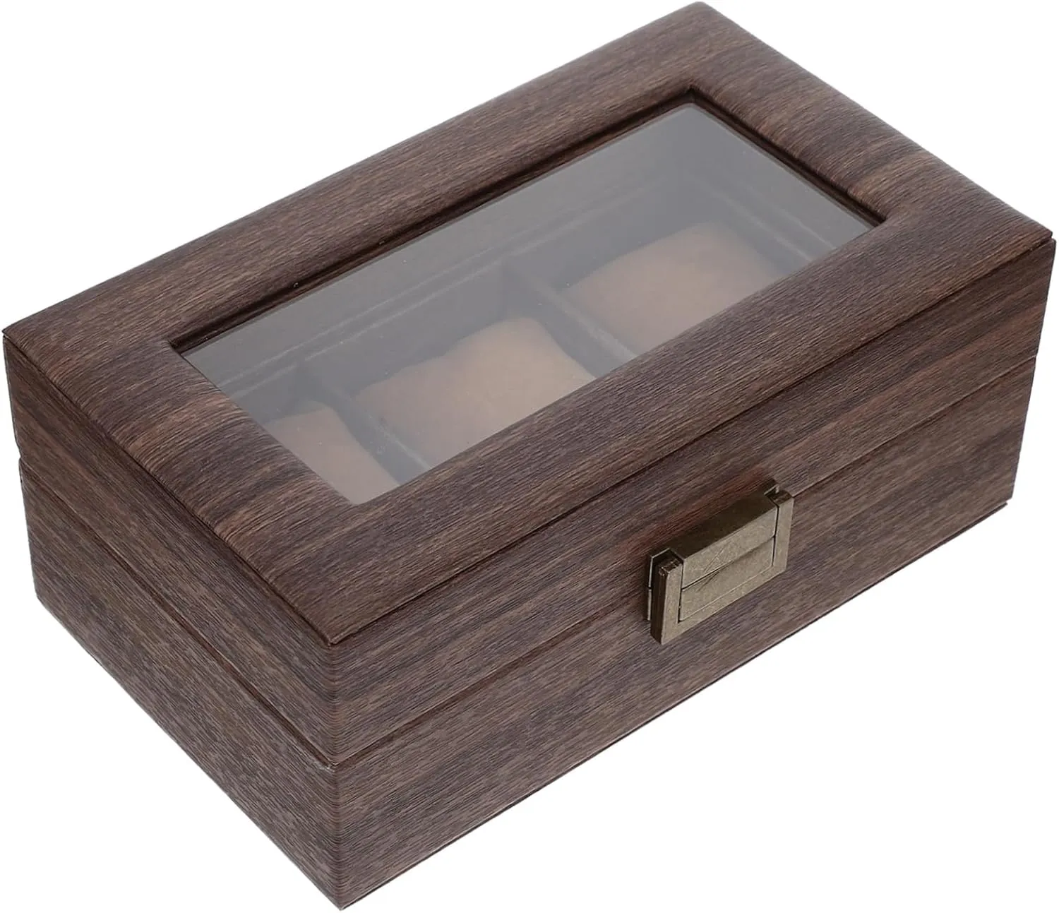 Homoyoyo Wood Watch Display Case Multifunctional Organizer for Watches Bracelets Durable Design for Women Men Compact Lightweight Storage Container for Travel Home Use