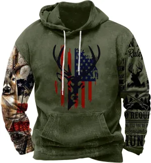 Hoodies for Men Pullover, Men's Workout Hoodie Lightweight Aztec Ethnic Hooded Sweatshirt Casual Ethnic Print Tee