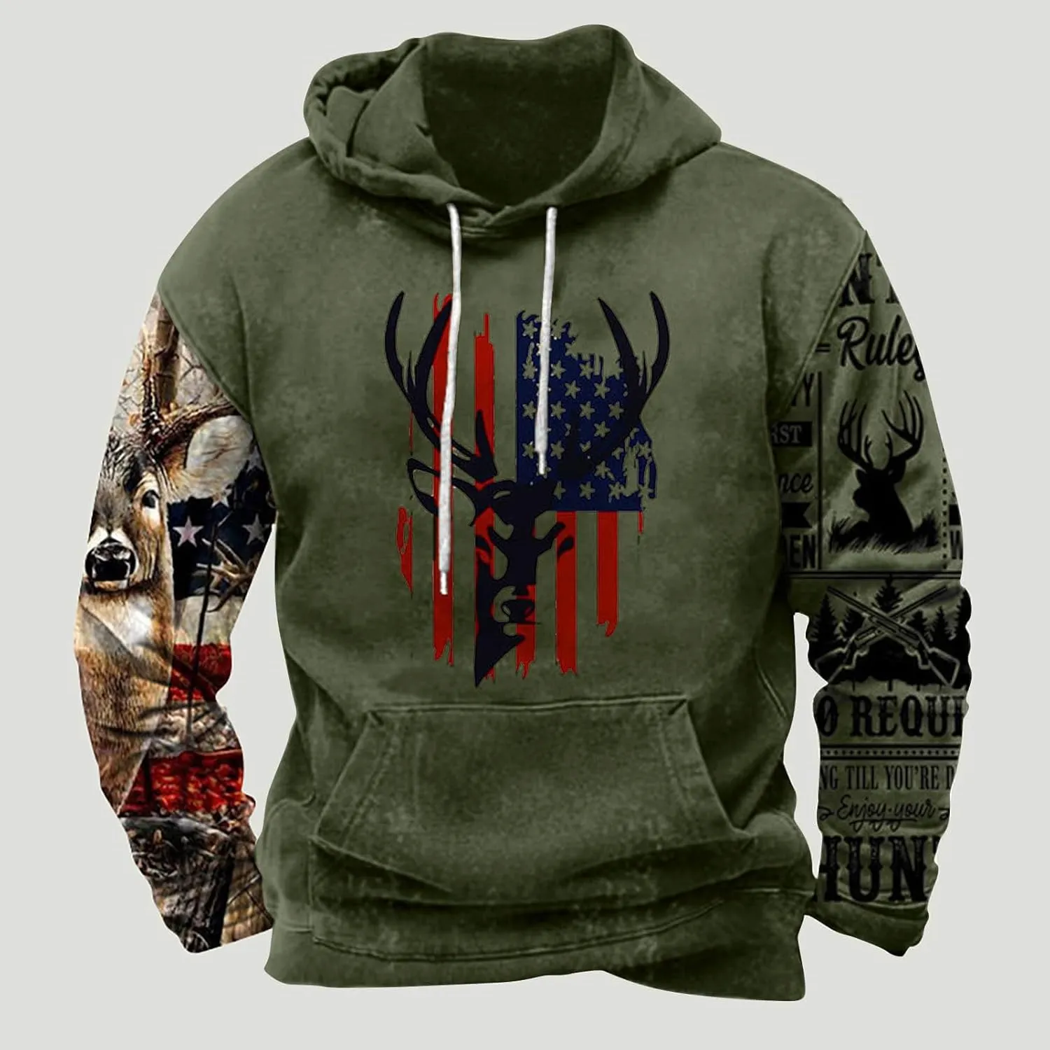 Hoodies for Men Pullover, Men's Workout Hoodie Lightweight Aztec Ethnic Hooded Sweatshirt Casual Ethnic Print Tee