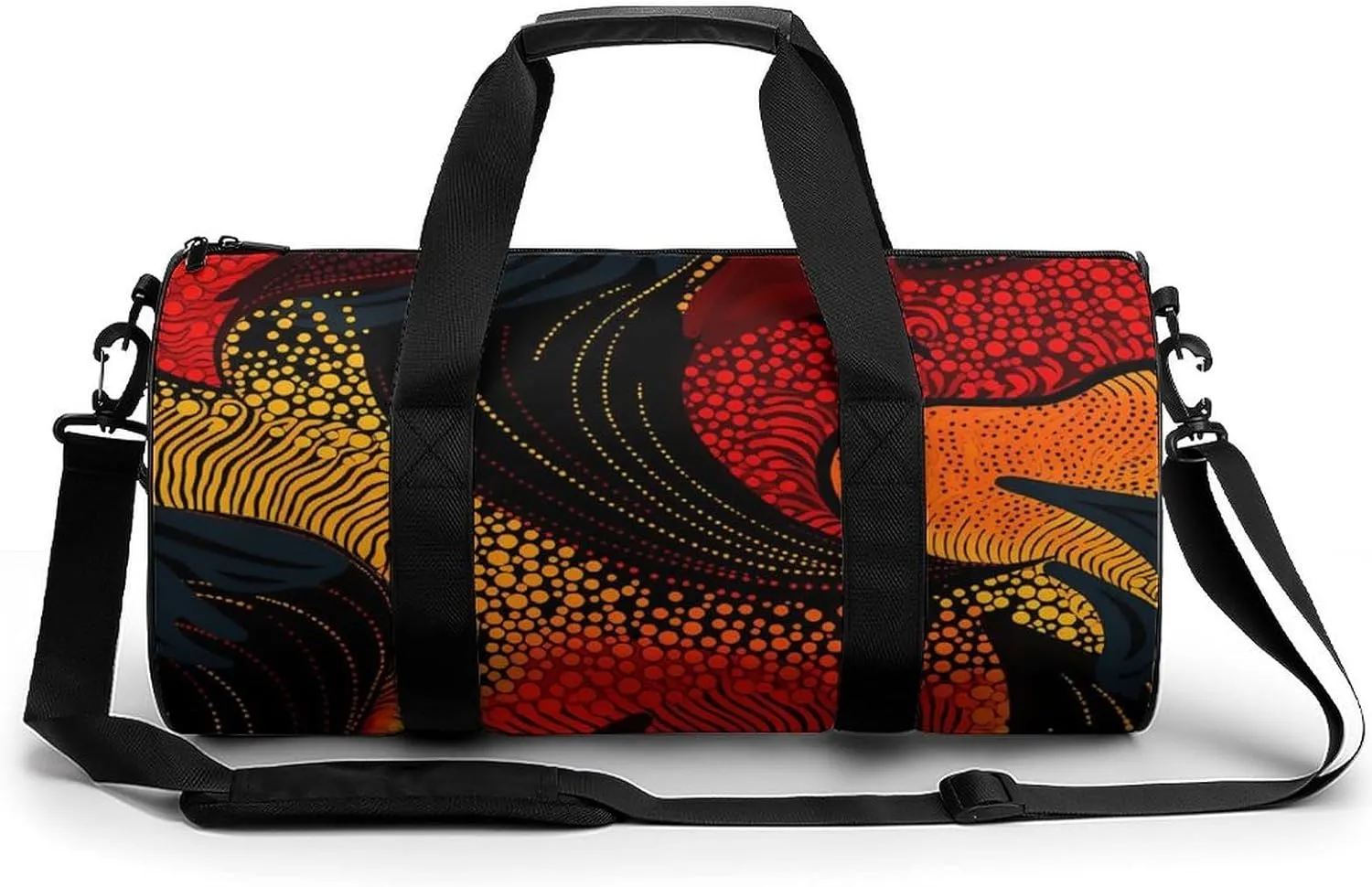 Hot And Warm African Wax Print Novelty Large Duffel Bag Lightweight Gym Bag Travel Tote Bags