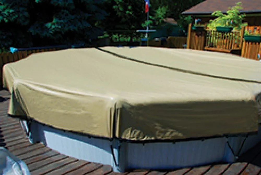 HPI Ultimate Winter Cover with 4-Foot Overlap for 15-Foot Round Above-Ground Swimming Pools