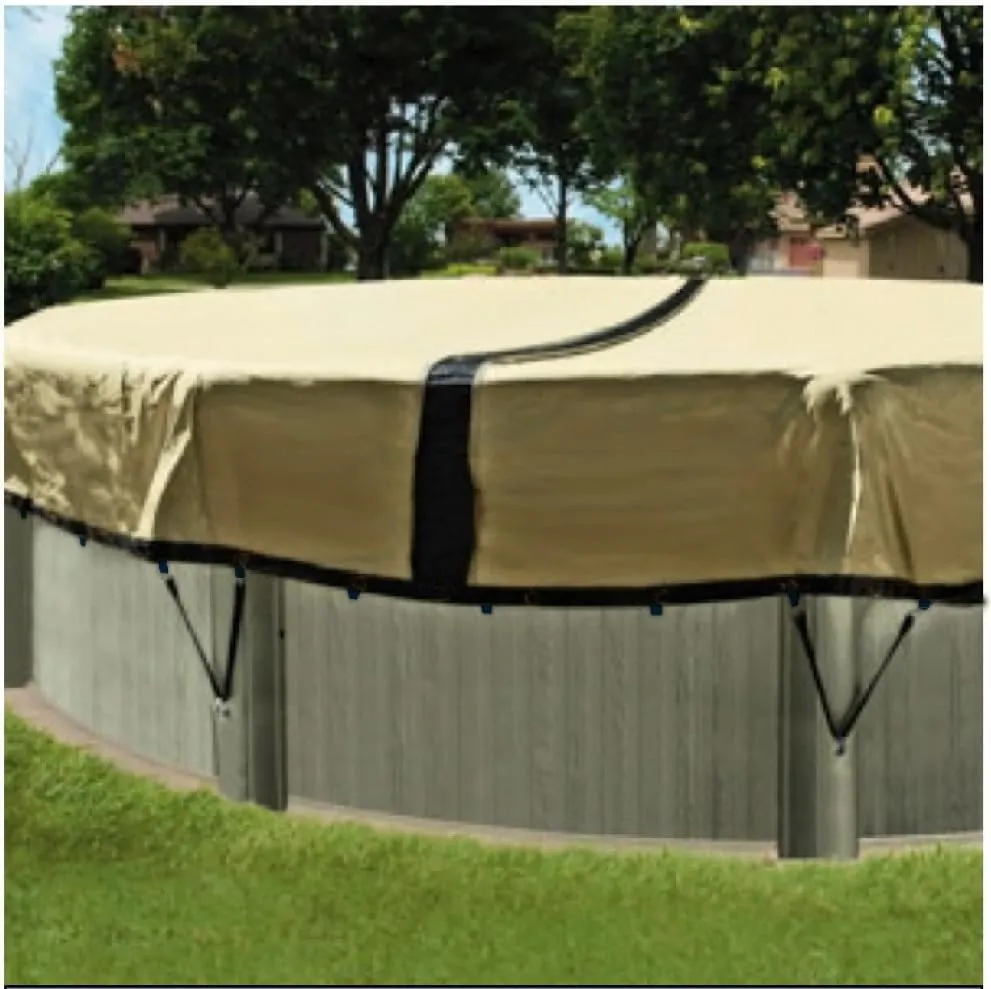 HPI Ultimate Winter Cover with 4-Foot Overlap for 15-Foot Round Above-Ground Swimming Pools