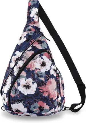 HUA ANGEL Crossbody Sling Bag for Men & Women Lightweight Waterproof Chest Shoulder Bag for Travel Hiking & Everyday Use