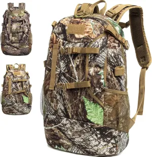 Hunting Backpack,Outdoor Hunting Daypack for Bow or Rifle with Rain Cover.(Khaki)