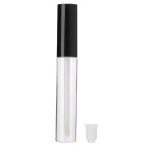 HUONIU Empty Lip Gloss Tube 10ml Transparent with Brush for Cosmetics, Set of 25 Pieces