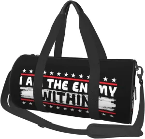 I Am The Enemy Within Duffel Bag Gym Bag Travel Sports Tote Large Foldable Beach Swim Yoga9