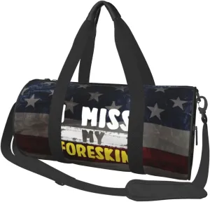 I Miss My Foreskin Duffel Bag Gym Bag Travel Sports Tote Large Foldable Beach Swim Yoga2