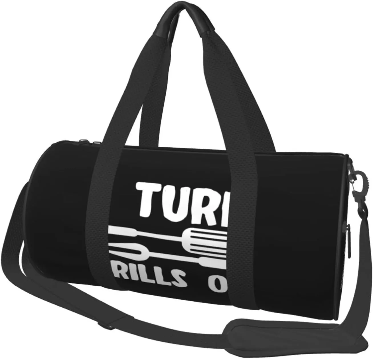 I Turn Grills On Duffel Bag Gym Bag Travel Sports Tote Large Foldable Beach Swim Yoga0
