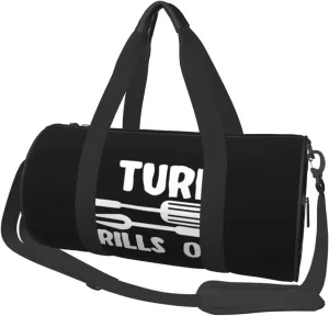 I Turn Grills On Duffel Bag Gym Bag Travel Sports Tote Large Foldable Beach Swim Yoga0