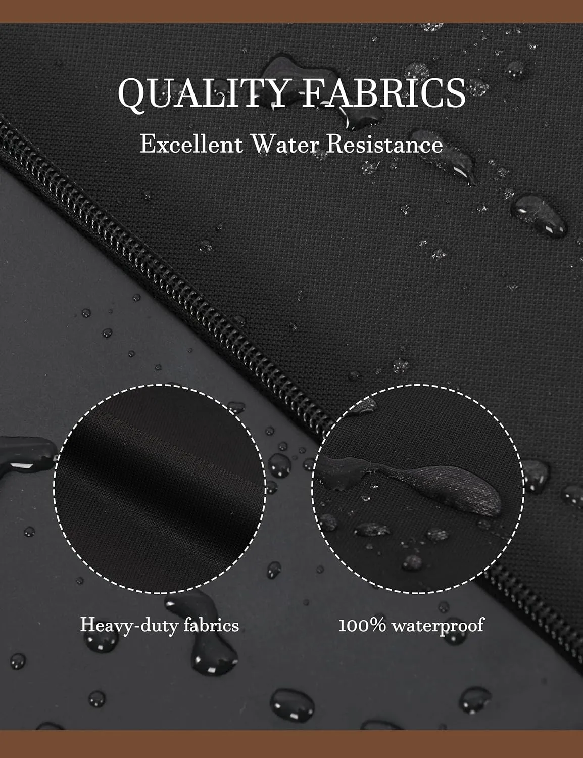 iBirdie Outdoor TV Cover 52 to 55 inch Waterproof, Cover Size 52''W x 31''H, Weatherproof, with Zipper for Outside Flat Screen 52 to 55 inch TV, Black, 600D Thick Fabric Protector