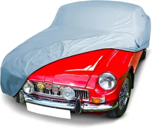 iCarCover Premium Car Cover for 1962-1981 MG MGB Roadster Heavy Duty Waterproof All Weather Automobiles Custom Fit Indoor Outdoor UV Snow Protection Covers with Straps and Bag
