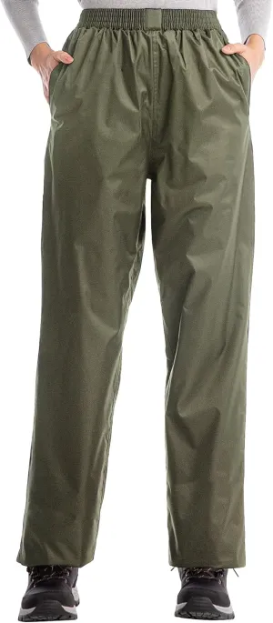 iCreek Women's Rain Pants Waterproof Hiking Pants Windproof Lightweight Over Pants Work Rain Outdoor for Golf, Fishing