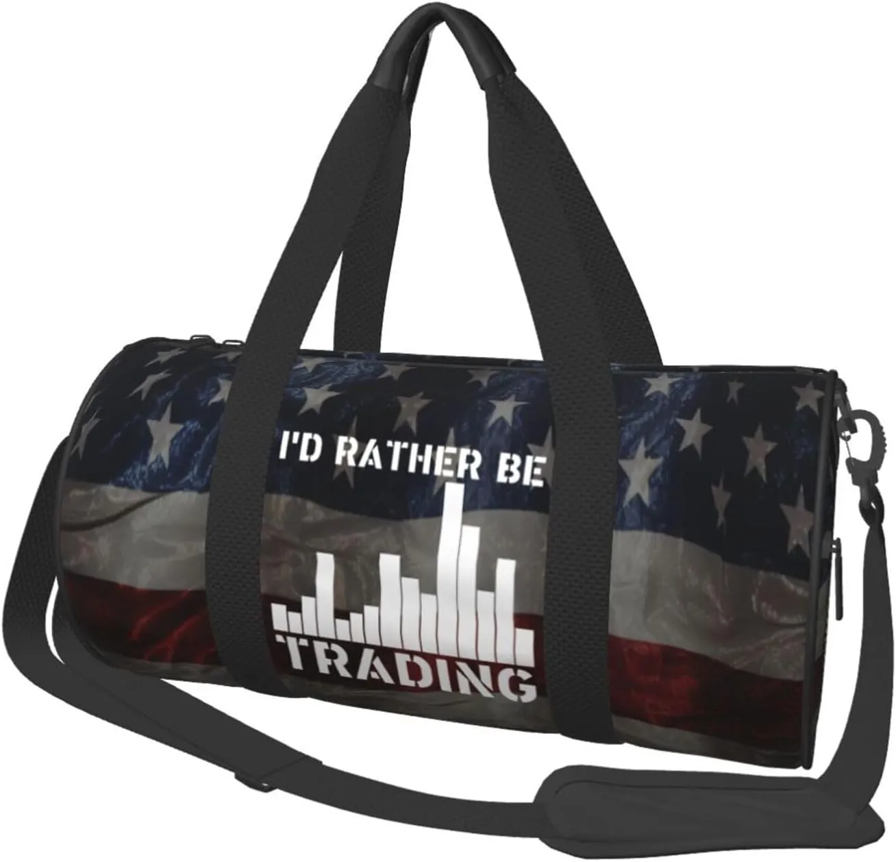 I'D Rather Be Trading Traders Forex Stocks Day Duffel Bag Gym Bag Travel Sports Tote Large Foldable Swim Beach Yoga6