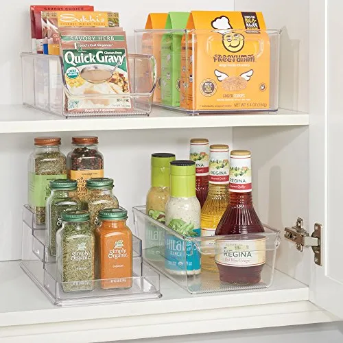 iDesign Plastic Storage Bin with Handles for Kitchen, Fridge, Freezer, Pantry, and Cabinet Organization, BPA-Free, Medium