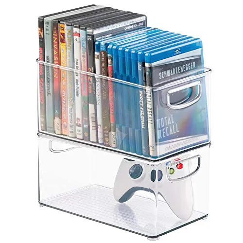 iDesign Plastic Storage Bin with Handles for Kitchen, Fridge, Freezer, Pantry, and Cabinet Organization, BPA-Free, Medium