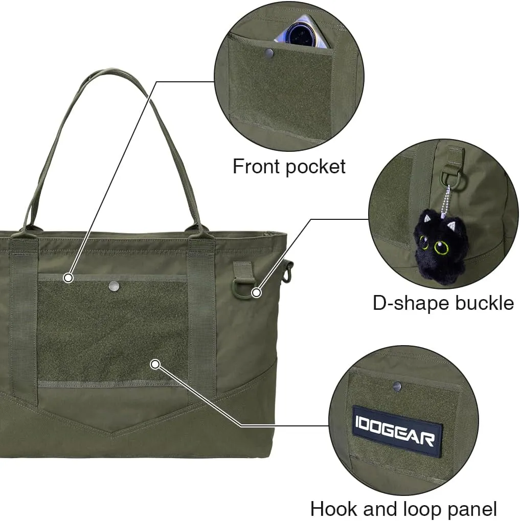 IDOGEAR Tactical Handheld Tote Pouch Multiuse Zipper Storage Bag Portable EDC Organizer For Camping Traveling Gym Commute