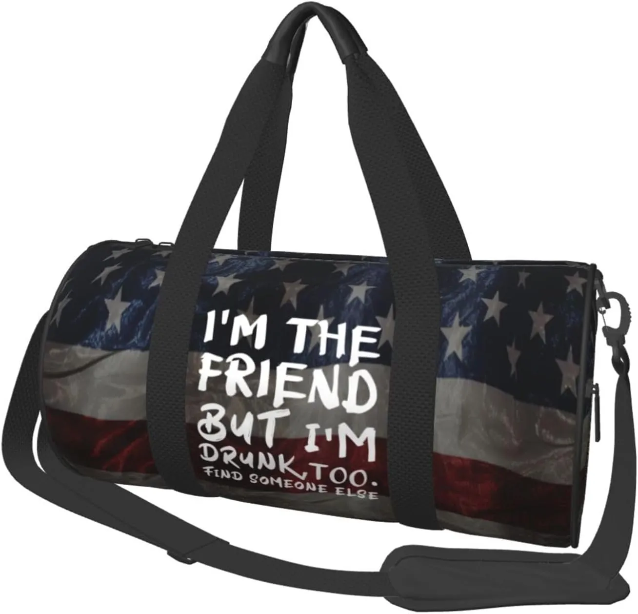 If Found Drunk Please Return To Friend Duffel Bag Gym Bag Travel Sports Tote Large Foldable Beach Swim Yoga3