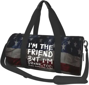 If Found Drunk Please Return To Friend Duffel Bag Gym Bag Travel Sports Tote Large Foldable Beach Swim Yoga3