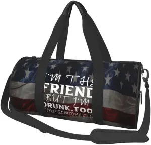 If Found Drunk Please Return To Friend Duffel Bag Gym Bag Travel Sports Tote Large Foldable Beach Swim Yoga6