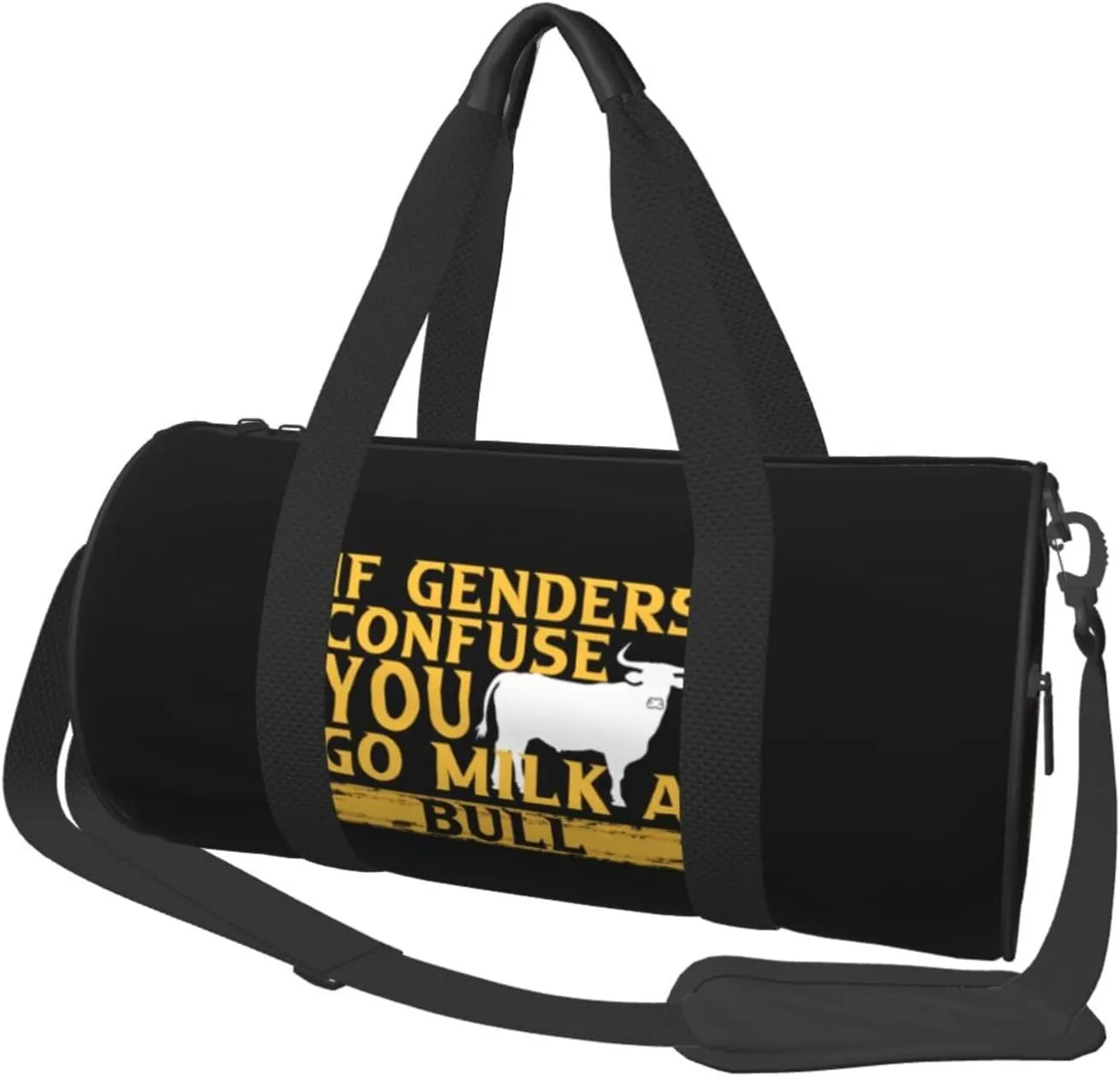 If Genders Confuse You Go Milk A Bull Duffel Bag Gym Bag Travel Sports Tote Large Foldable Beach Swim Yoga3