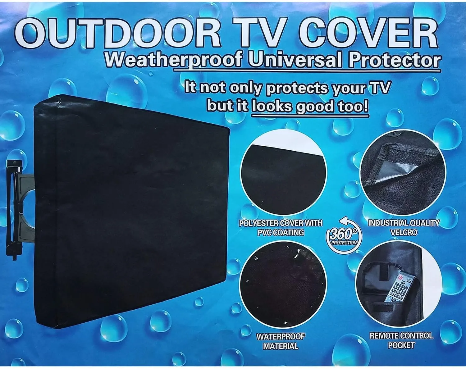 Indeed BUY Outdoor TV Cover 55" - 58" With Bottom Cover - 600D Waterproof and Weatherproof Dust-Proof Material, Protect Your LED, LCD, Plasma Screens