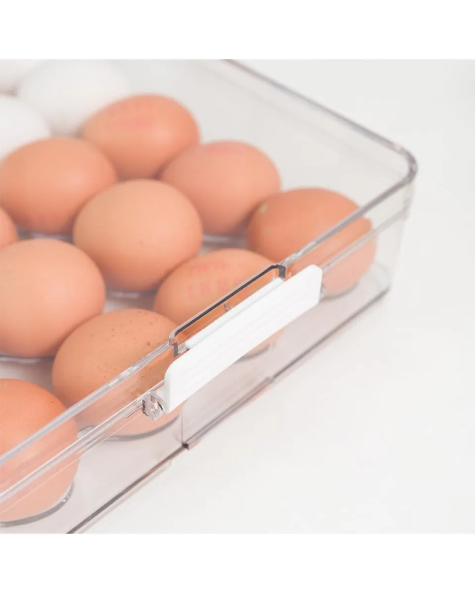 Industrial-grade x 6.5 cm Stackable with 32.7 22.2 Lid Season clearance Homesmiths Egg Holder x