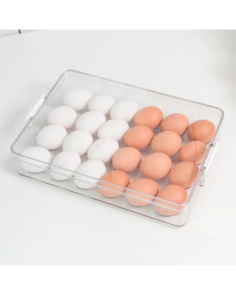 Industrial-grade x 6.5 cm Stackable with 32.7 22.2 Lid Season clearance Homesmiths Egg Holder x