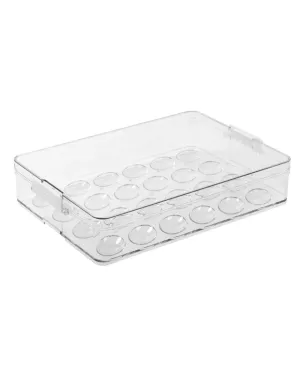 Industrial-grade x 6.5 cm Stackable with 32.7 22.2 Lid Season clearance Homesmiths Egg Holder x