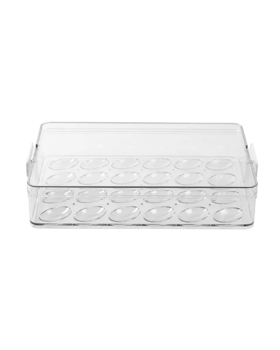 Industrial-grade x 6.5 cm Stackable with 32.7 22.2 Lid Season clearance Homesmiths Egg Holder x