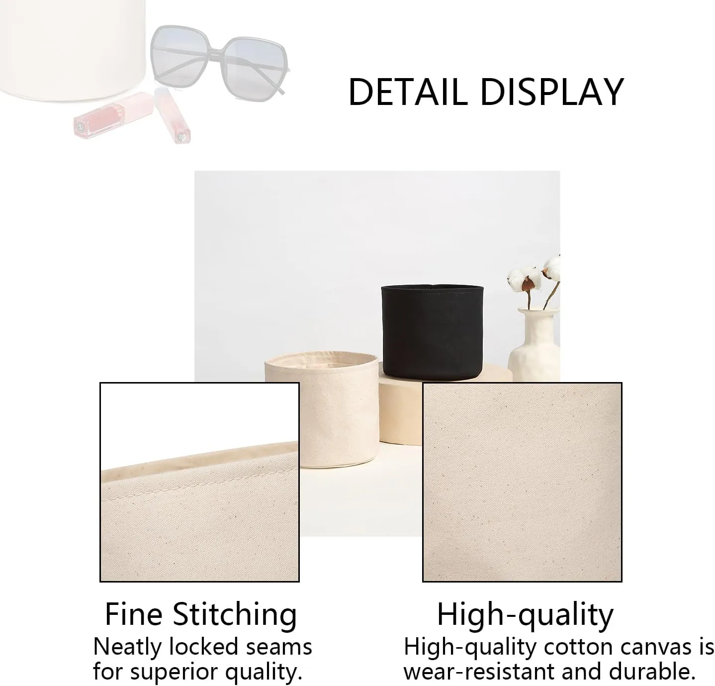 Insert Bag Lined Cosmetic Storage for Tote Organizer Insert Makeup Lightweight and Practical Liner Bag (Beige,Small)