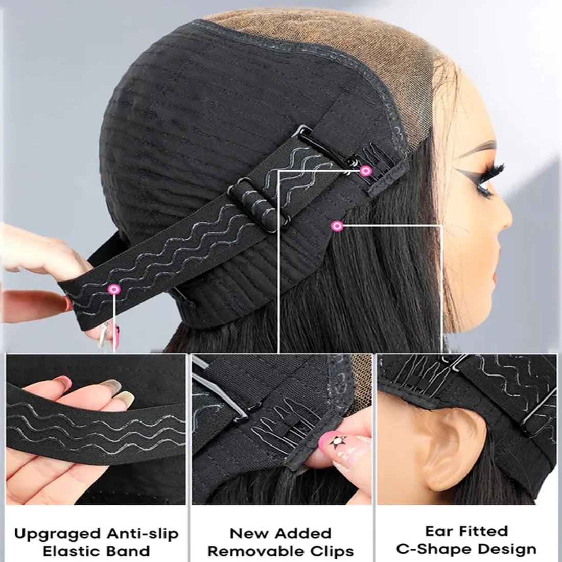 ISEE Hair M Cap 9x6 Bob Wig Human Hair Glueless Wigs Pre Plucked Pre Cut HD Lace Front Glueless Wigs Human Hair 180% Density Short Kinky Curly Bob Wigs for Black Women 10 inch