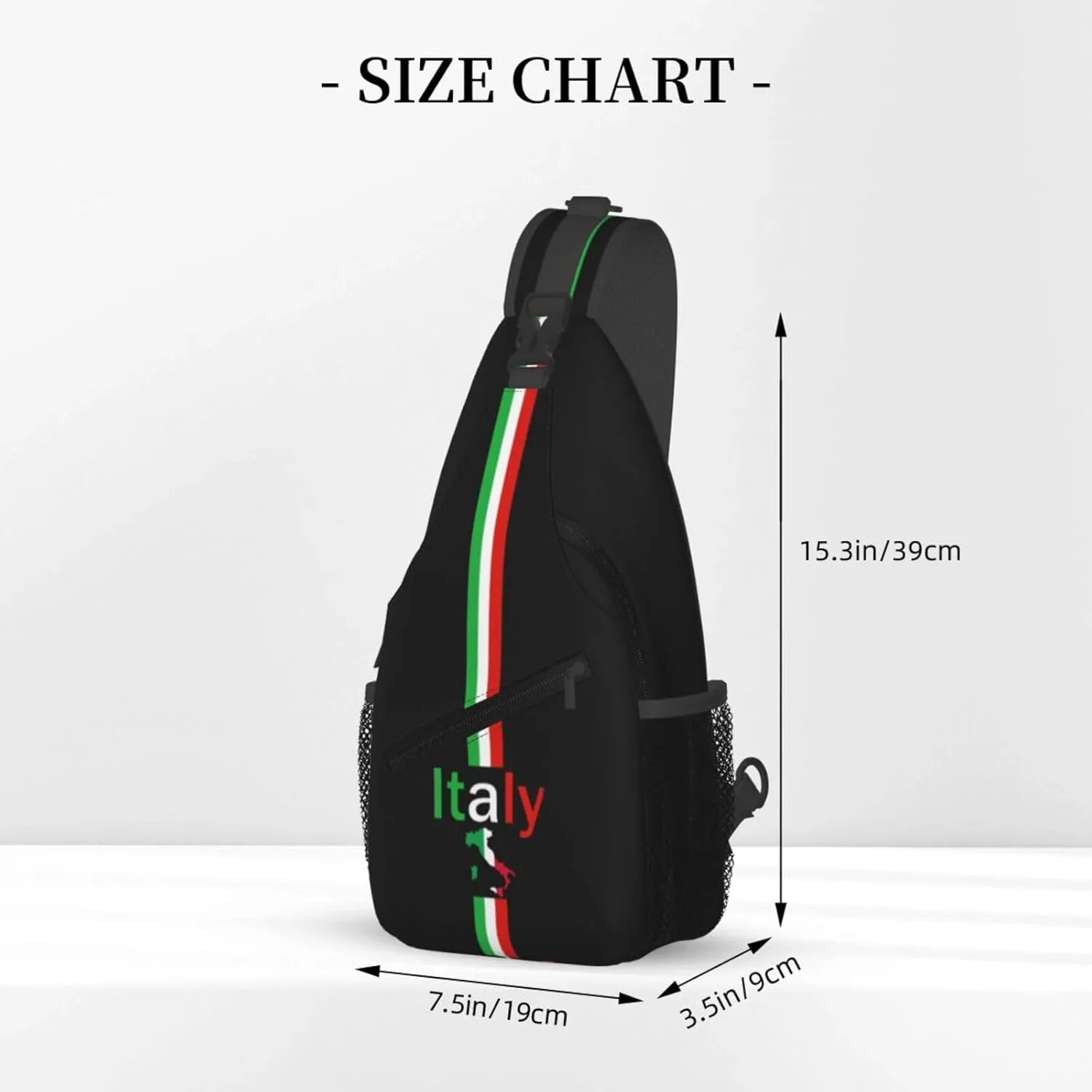 Italy Crossbody Bag Italy Flag Shoulder Bag Backpack Italian Sling Bag Italy Italian Flag Chest Casual Daypack Bag