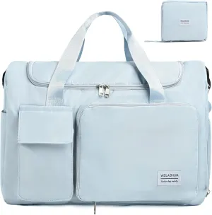 IwIeIaIrI Fitness Workout Gym Duffle Bag for Women with Shoes Compartment Waterproof Tote Bag and Weekend Bag for Girls Travel Duffle Bag with Dry and Wet Separation for Sports Activity Yoga Camping