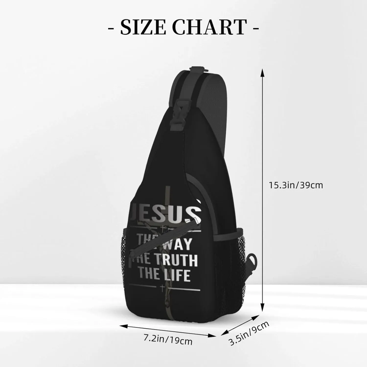 Jesus Bible Shoulder Bag Christian Sling Backpack Daypack Casual Backpack Cross Hiking Bag Bible Backpack