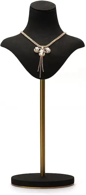 Jewelry Organizer Necklace Display Bust Black Necklace Stand for Display, Adjustable Height Necklace Holder for Sale, Velvet Jewelry Organizer Jewelry Stand