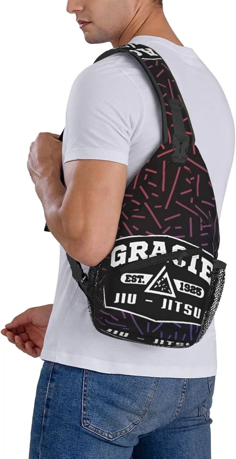 Jiu Jitsu 1925 Small Crossbody Backpack Sling Bag For Men Women Mini One Shoulder Chest Bags Gym Sport Travel Hiking Daypack