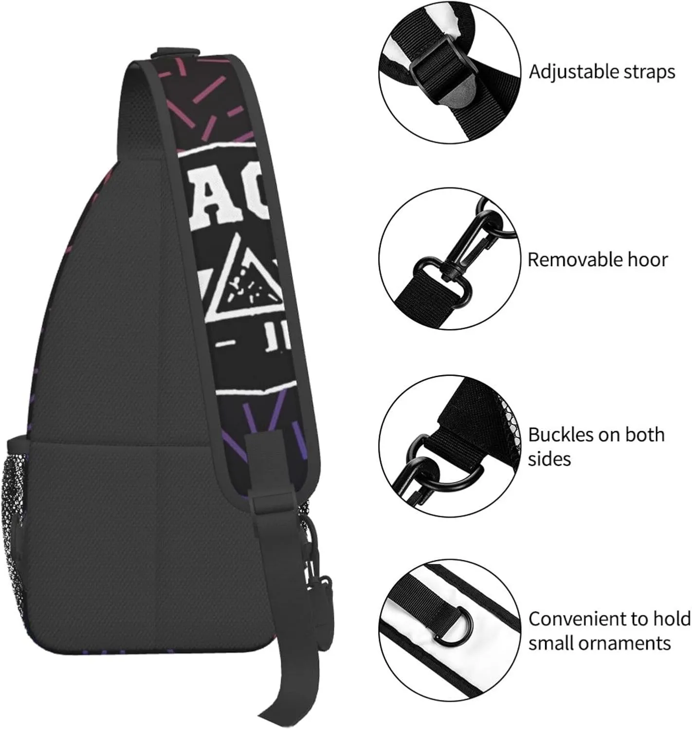 Jiu Jitsu 1925 Small Crossbody Backpack Sling Bag For Men Women Mini One Shoulder Chest Bags Gym Sport Travel Hiking Daypack