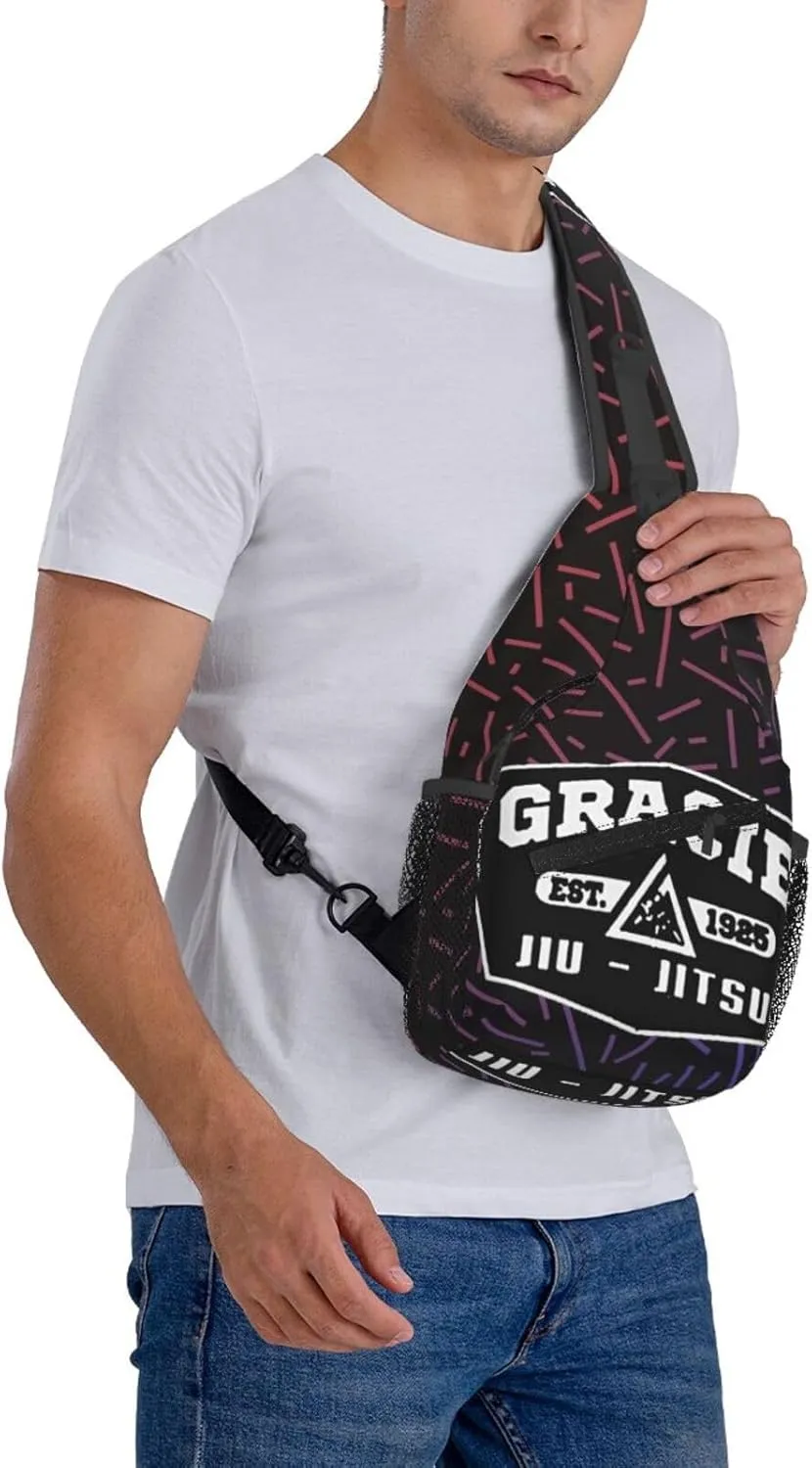 Jiu Jitsu 1925 Small Crossbody Backpack Sling Bag For Men Women Mini One Shoulder Chest Bags Gym Sport Travel Hiking Daypack