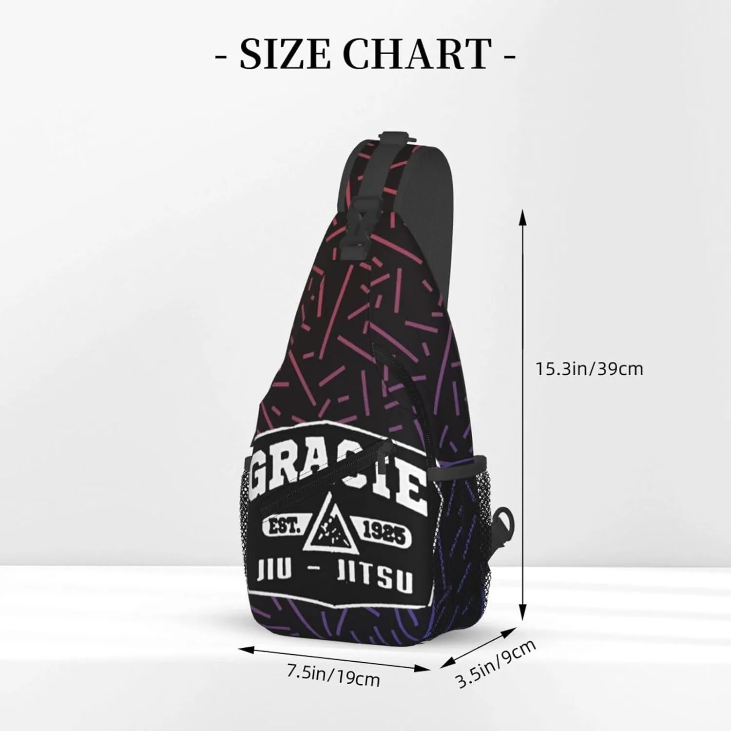 Jiu Jitsu 1925 Small Crossbody Backpack Sling Bag For Men Women Mini One Shoulder Chest Bags Gym Sport Travel Hiking Daypack