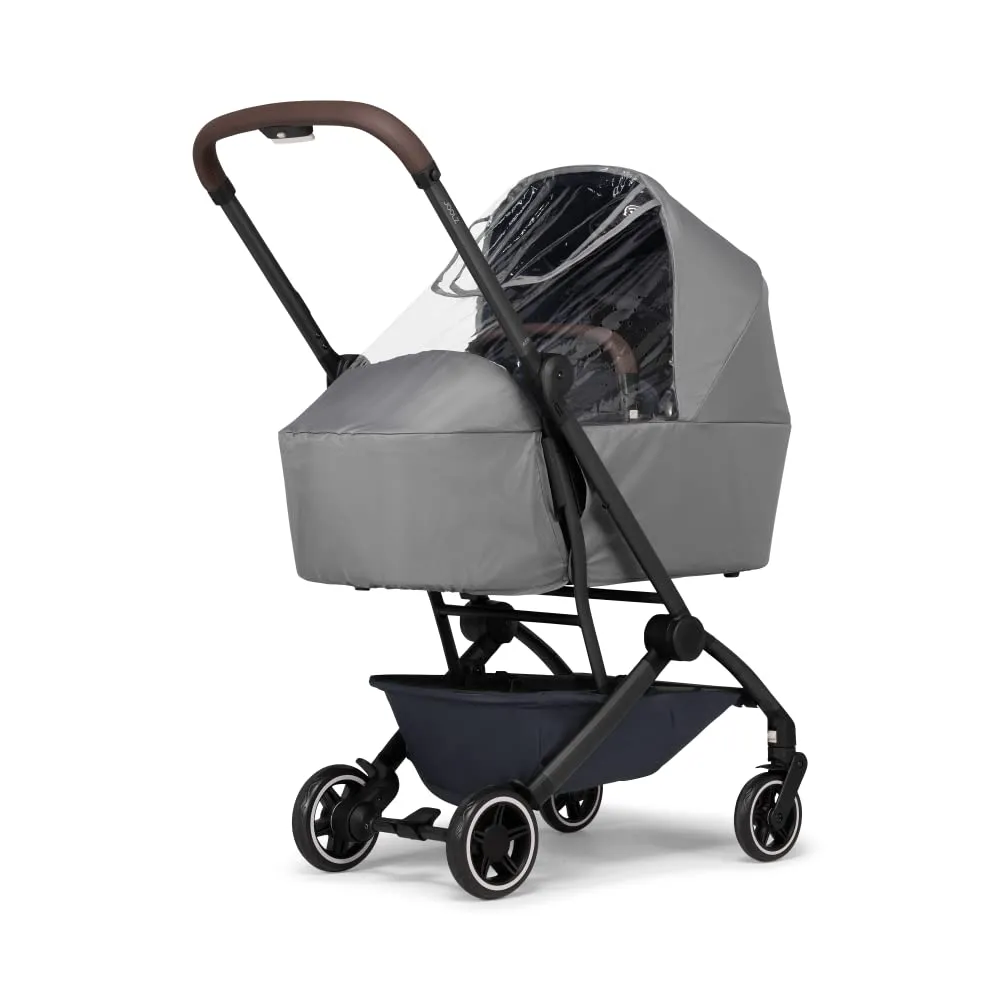 Joolz AER  Cot Rain Cover – Windproof & Waterproof Winter Stroller Accessory - Clear Baby Travel Weather Shield for Sun, Dust, and Snow Protection - Compact and Easy to Store - Water Repellent - Grey