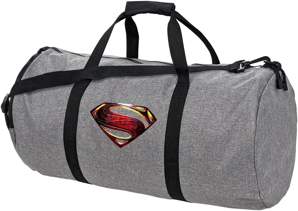 Justice League Movie Superman Logo Lightweight Duffel Bag for Sports and Gym Packable for Travel