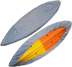 Kayak Canoe Cover, Waterproof Boat Storage Dust Cover Waterproof & UV Resistant (Silver, 8.5-9.8ft)