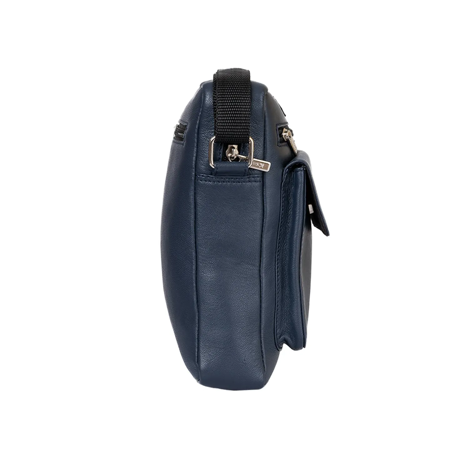 Khadim Leather Crossbody Messenger Bag with Adjustable Long Strap for Men