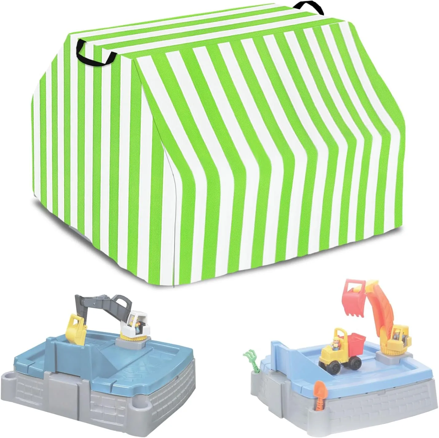 Kids Sandbox Cover for Little Tikes Dirt Diggers Excavator Sandbox Cover,Waterproof, Anti-UV Outdoor Toys Sand Box Covers,Green